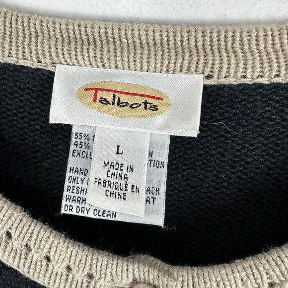 Talbots Vintage Cardigan Sweater Embroidered Handbags Purses Floral Beaded‎ L - Picture 2 of 11